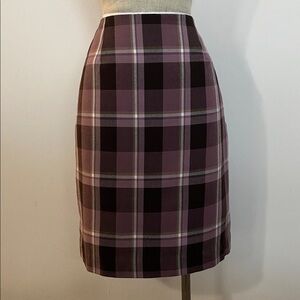 Nine & Co. Purple Plaid Pencil Skirt